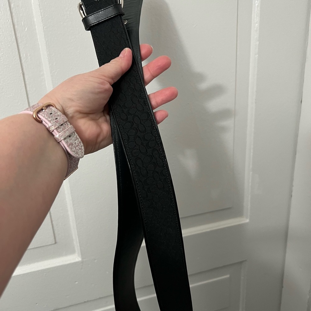 Coach Black Leather Belt